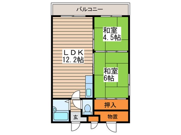 エンドレス三井西岡の物件間取画像